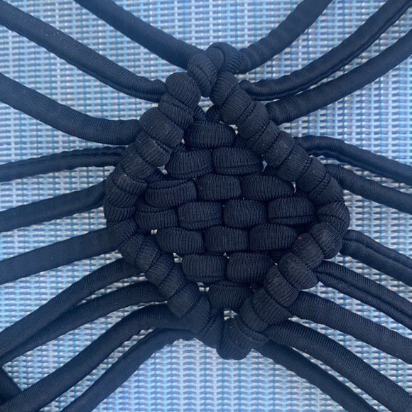 Black bikini top…. a strap that hooks in the back…. beautiful back detail.. - Picture 6 of 8